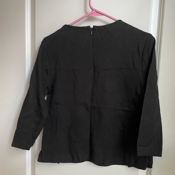 Cabi Women’s 3/4 Sleeve Black Shirt w/ Buttons Down Sides - Picture 2 of 3